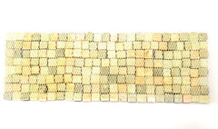 BORDÜRE Glasmosaik Mix Orange Schwarz Weiß milchig matt Borde 1 Streifen unregel