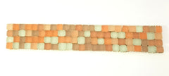 BORDÜRE Glasmosaik creme milchig Lachs matt Borde 1 x Streifen 92 Steine