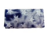 Geldbörse Sternmuster New Design Etui Jeansstoff Querformat Wallet Portmonaie