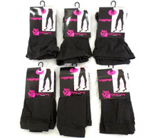 3 Paar Legging Damenleggins Highlight Company Baumwolle Varianten Schwarz