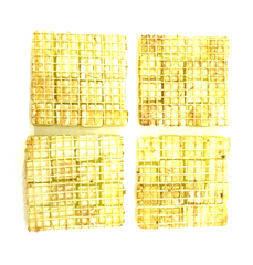 Glasmosaik Zitronengelb Mosaiksteine matt Glas Borde 4 x Quadrate Mosaik Basteln