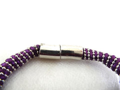 Fashion Jewelry Armband Bordeaux Modeschmuck Magnetverschluss Perlen Knoten