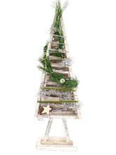 CASA - POADOR TANNENBAUM HOLZ Weiß künstliche Accessoires Sterne Deko