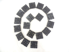 Glas BORDÜRE Glasmosaik Antrazit Klarglas Borde 18 x 50 x 50 mm 288 Steine 5 mm