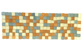 Mosaik Mix hellblau milchig Beige matt Borde 1 Streifen unregelmäßig Glas DIY