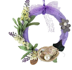 Casa - Poador Kranz Tür/ Wand Kranz künstlich trocken Lila 20cm Deko Geschenk