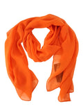 SCHALS TÜCHER SET 2 Stück Orange Uni Tigerkopf 100 % Polyester