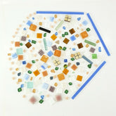 Mosaiksteine 500 g Mix Bunt Basteln Mosaik Glassteine Murmeln