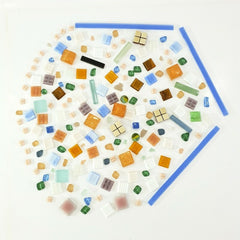 Mosaiksteine 500 g Mix Bunt Basteln Mosaik Glassteine Murmeln