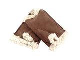 HANDSCHUHE FINGERLOS dunkel Braun L / XL Kunstleder Kunstfell Natural Spirit