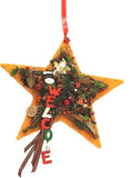 CASA - POADOR ADVENTSSTERN Wand künstlich 35 cm Sisal Stern Orange Rot Natur