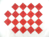BORDÜRE Glasmosaik Rot matt Glas Borde 18 x Quadrate 50 x 50 mm 288 Steine 5 mm