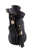 DAMENTASCHE RUCKSACK Optik Schwarz New Bags Tasche Handtasche Kordelzug