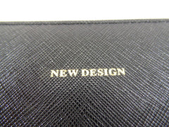 Geldbörse Portmonaie Wallet Schwarz Etui New Design Querformat Fee Anhänger