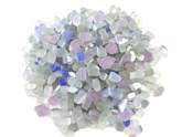 Mosaik Crush Glas matt 650g Grau Lila Blau unregelmäßig Mix Milchglas Steine DIY