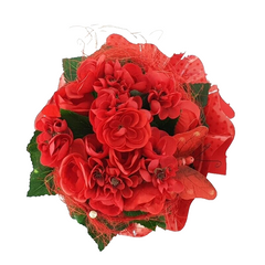 Begonie 20 cm rot im Topf Kunstpflanzen künstliche Pflanze Kunstblumen Geschenk