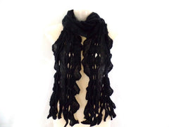 Schal dunkelblau Strick - Häckelschal 160 x 60 cm 100 % Acrylic Antonio Fransen