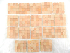 BORDÜRE Glasmosaik Lachs matt Glas Borde 18x Quadrate 50 x 50 mm 288 Steine 5 mm