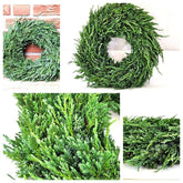 Kranz Wacholder Rohling halbrund Juniperus Adventskranz Frisch 35 cm Dekoration