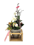 CASA - POADOR GESTECK Kunstblume in Holzkästchen Blume Geschenk Deko