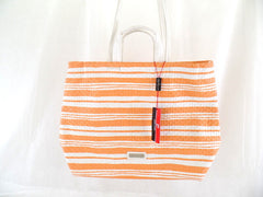 Pierre Cardin - By12_14474 _Arancio Damentasche Weiß Orange Shopper Dame