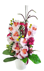 Casa-Poador Gesteck Orchidee Phalenopsis Kunstblumen Rosa künstliche Geschenk