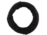 SCHAL RUNDSCHAL Schwarz Loop Wickelschal Schlauchschal gestrickt Polyester dick