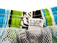 Short Badehose Badeshorts M / L Lotus Shorts geblümt gestreift Grün Blau Braun