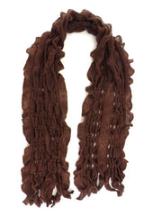 Schal dunkelbraun Strick - Häckelschal 160 x 60 cm 100% Acrylic Antonio Fransen