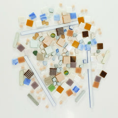 Mosaiksteine 500 g Mix Bunt Basteln Mosaik Glassteine Murmeln