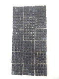 Glas BORDÜRE Glasmosaik Antrazit Klarglas Borde 18 x 50 x 50 mm 288 Steine 5 mm