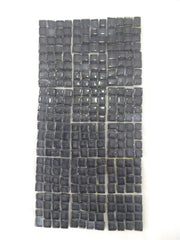 Glas BORDÜRE Glasmosaik Antrazit Klarglas Borde 18 x 50 x 50 mm 288 Steine 5 mm