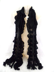 Schal dunkelblau Strick - Häckelschal 160 x 60 cm 100 % Acrylic Antonio Fransen