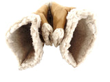 HANDSCHUHE FINGERLOS hell Braun L / XL Kunstleder Kunstfell Natural Spirit