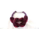Fashion Jewelry Armband Bordeaux Modeschmuck Magnetverschluss Perlen Knoten