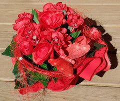 Begonie 20 cm rot im Topf Kunstpflanzen künstliche Pflanze Kunstblumen Geschenk