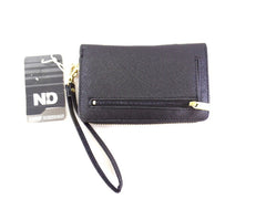 Geldbörse Portmonaie Wallet Schwarz Etui New Design Querformat Fee Anhänger