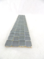 BORDÜRE Glasmosaik Grau matt Borde 1 Streifen unregelmäßig 92 Steine