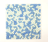 CASA-POADOR Mosaik Fliesenmatte Polygonal weiß hellblau glänzend