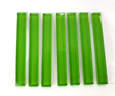 Glasmosaiksteine Mosaikstäbchen Moosgrün 7 Stück grün glatt Glasstäbchen Bordüre