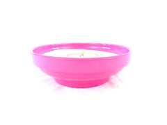 Kerze Gartenkerze Keramikschale Tonschale Fuchsia 19 cm D. Rainbow Deko