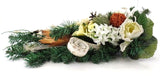 Grabschmuck Trockenblumen Mix Weiß Natur Natur Exoten Seide Strauß künstlich