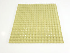 Glasmosaik Fliesen Creme gelblich glänzend 1 Fliesenmatte 324 Steine
