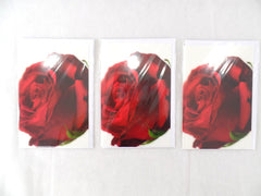 3 - er Set Karten Rote Rose Fleurop Edition Gruß- Glückwunschkarten Blumen