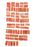 Mosaiksteine Waterdrops Rose / Lachs Bubble Dream 500 g glatt Rechteck Mosaik