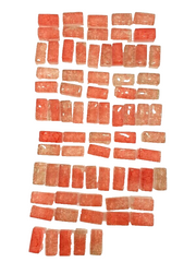 Mosaiksteine Waterdrops Rose / Lachs Bubble Dream 500 g glatt Rechteck Mosaik