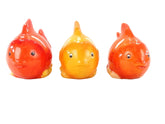FISCHE ORANGE 9 Stück Orange Keramik Ton 8 cm Tierfigur Dekoration