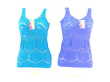 TOP TRÄGERTOP M / L Vorteilspack 2 er Set Türkis Blau B & X Figurbetont Stretch