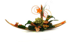 Casa-Poador Grabschmuck Grabgesteck Boat Exoten Naturmini Bärchenfigur LOVE Friedhof Gedenken