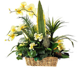CASA - POADOR ORCHIDEEN Gesteck Kunstblumen Korb Blüten Phalaenopsis